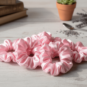 premium purple scrunchies set of 5