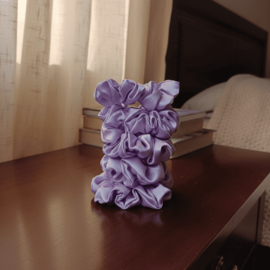 Premium Purple Scrunchies - Set of 5