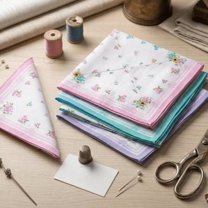 Floral Cotton Handkerchief Set of 12