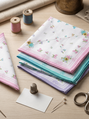 Hanky 2 Floral Cotton Handkerchief Set of 12