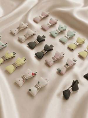 KCL004-5 Premium Fabric Bow Hair Clips – Colorful Kanya Pujan Gift Pack