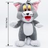 cute grey cat plush toy for kids gift