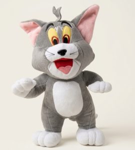 grey cartoon cat soft toy 10.5 inch plush