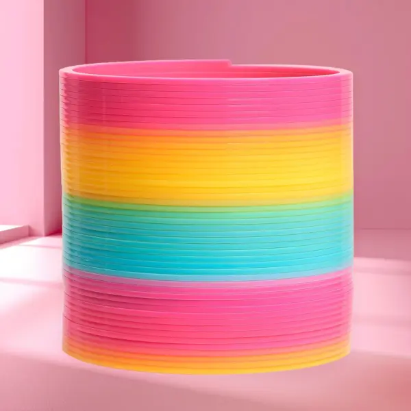 Rainbow Magic Spring Slinky Toy for Kids – Expandable Bouncy Coil Fidget Toy