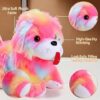 Ultra-Soft Rainbow Puppy Plush Toy | Cuddly Multicolor Dog Soft Toy