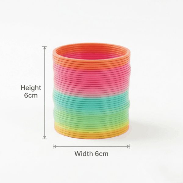 Rainbow Magic Spring Slinky Toy for Kids – Expandable Bouncy Coil Fidget Toy