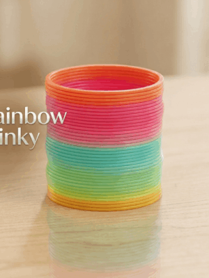 Rainbow Magic Spring Slinky Toy for Kids – Expandable Bouncy Coil Fidget Toy