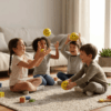 Yellow Emoji Smiley Face Soft Squeeze Stress Relief Toy Ball
