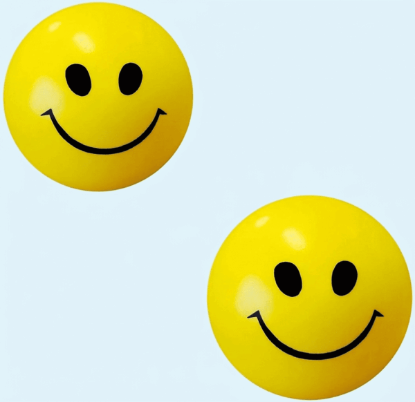 Yellow Emoji Smiley Face Soft Squeeze Stress Relief Toy Ball