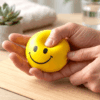 Yellow Emoji Smiley Face Soft Squeeze Stress Relief Toy Ball