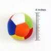 Soft Fabric Plush Rattle Balls with Sound for Toddlers (Pack of 4)