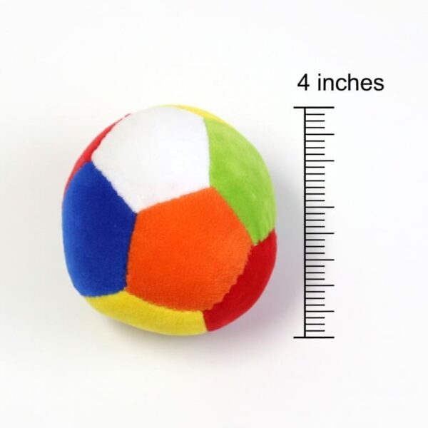 Soft Fabric Plush Rattle Balls with Sound for Toddlers (Pack of 4)