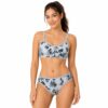 Inny Vinny light blue floral bra and panty set for women